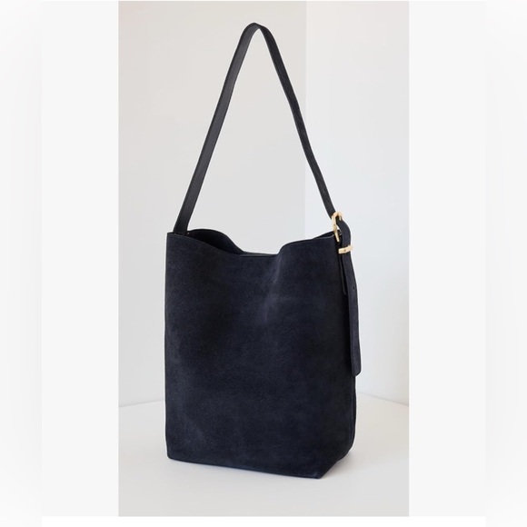 Madewell Essential Bucket Tote Suede Deep Indigo - Picture 4 of 12